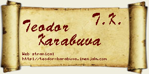 Teodor Karabuva vizit kartica